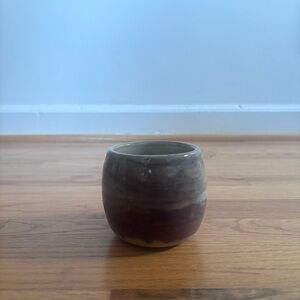 10 oz Purple and Cream Handmade Ceramic Cup